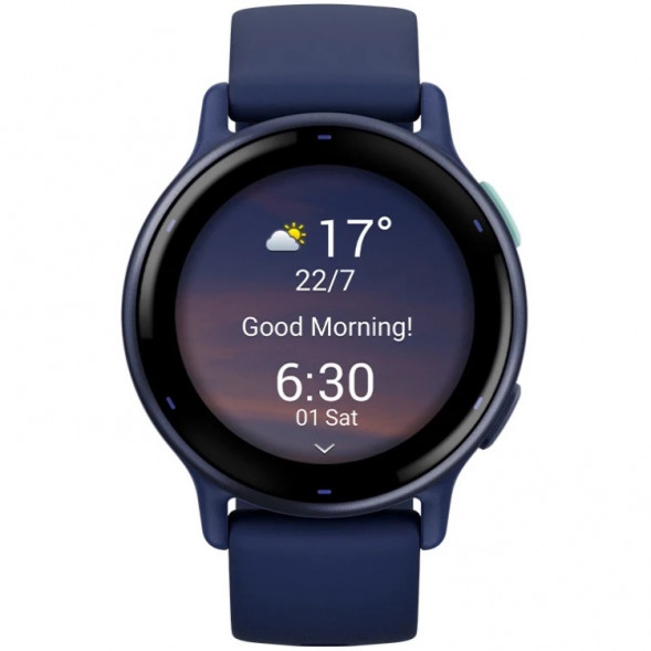 Умные часы Garmin Vivoactive 5, синие с металлически-синим безелем и силиконовым ремешком 010-02862-12 в Архангельске