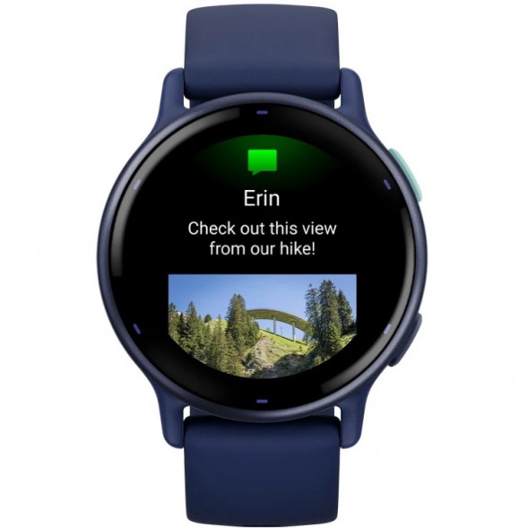 Умные часы Garmin Vivoactive 5, синие с металлически-синим безелем и силиконовым ремешком 010-02862-12 в Архангельске