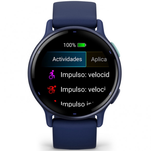 Умные часы Garmin Vivoactive 5, синие с металлически-синим безелем и силиконовым ремешком 010-02862-12 в Архангельске