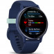 Умные часы Garmin Vivoactive 5, синие с металлически-синим безелем и силиконовым ремешком 010-02862-12 в Архангельске