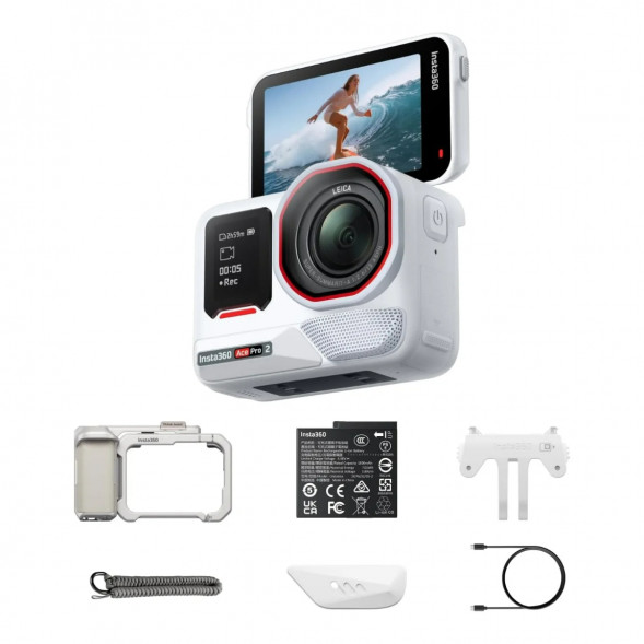 Экшн-камера Insta360 Ace Pro 2 Single Battery Xplorer Bundle, Arctic White в Архангельске
