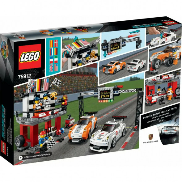 Конструктор LEGO Speed Champions 75912 Финишная линия гонки Porsche 911 GT в Архангельске
