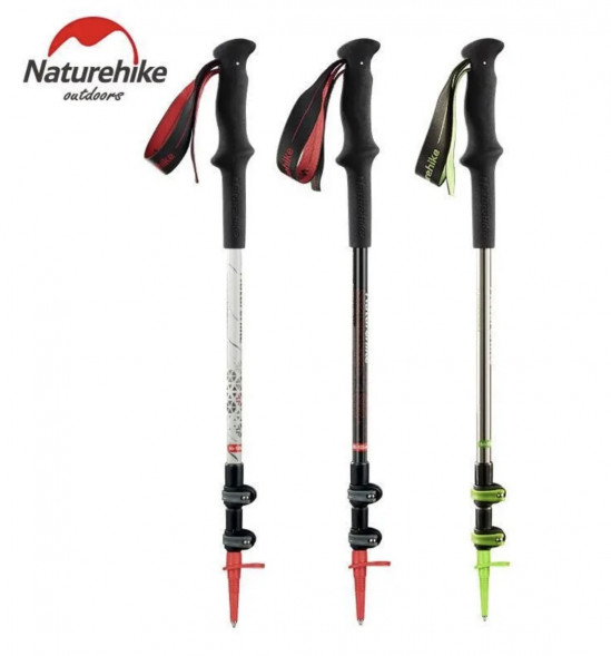 Треккинговая палка Naturehike 135 см, 1 шт., белый/красный в Архангельске