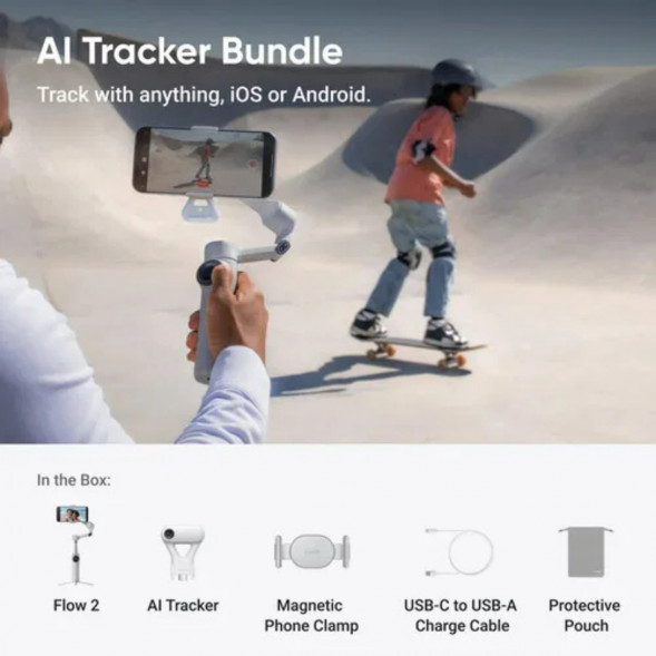 Стабилизатор Insta360 Flow 2 AI Tracker Bundle, Stone Gray в Архангельске