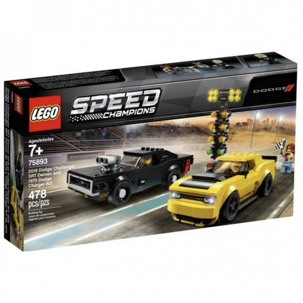 Конструктор LEGO Speed Champions 75893 2018 Dodge Challenger SRT Demon и 1970 Dodge Charger R/T в Архангельске