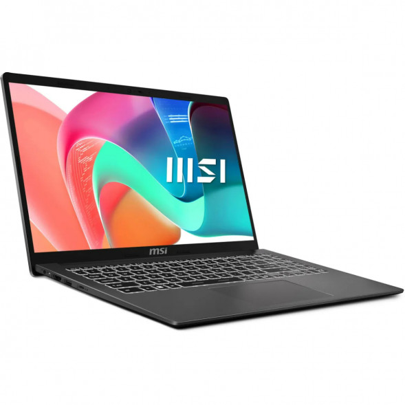 Ноутбук MSI Modern 15 F1MXG-1281RU (15.6&amp;quot;, IPS, Intel Core 5 120U, 10 ядер, 16 ГБ DDR5, SSD 512 ГБ, Intel Iris Xe Graphics, Windows 11), чёрный в Архангельске