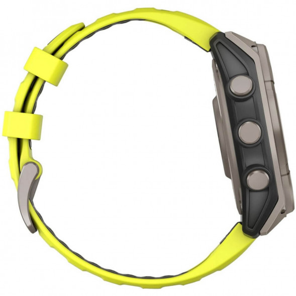 Умные часы Garmin Fenix 8, 51 мм, Solar, Sapphire Titanium with AMP Yellow/Graphite Silicone Band 010-02907-20 в Архангельске