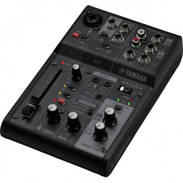 Микшер для стриминга Yamaha AG03MK2 LSPK Live Stream Black с аксессуарами в Архангельске
