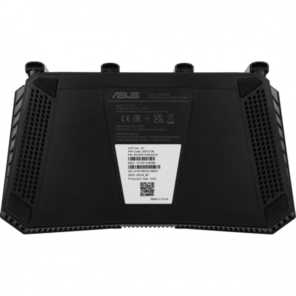 Wi-Fi роутер ASUS RT-BE58U, Wi-Fi 7, BE3600, 2.4/5ГГц, 4 LAN, черный в Архангельске