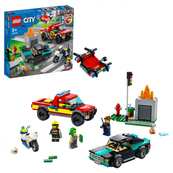 Конструктор LEGO City Fire 60319 Пожарная бригада и полицейская погоня в Архангельске