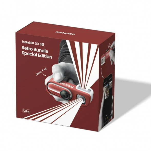 Экшн-камера Insta360 Go 3S Retro Bundle Special Edition 128ГБ, Red в Архангельске